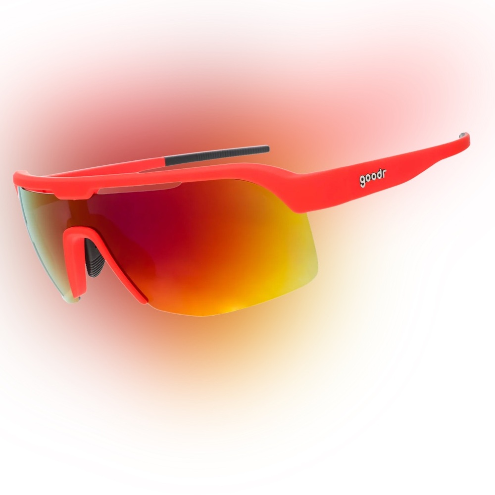 Goodr sunglasses Bolt G Dante’s Shin Splint Inferno